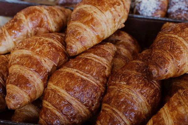 Croissants piled on top of each other